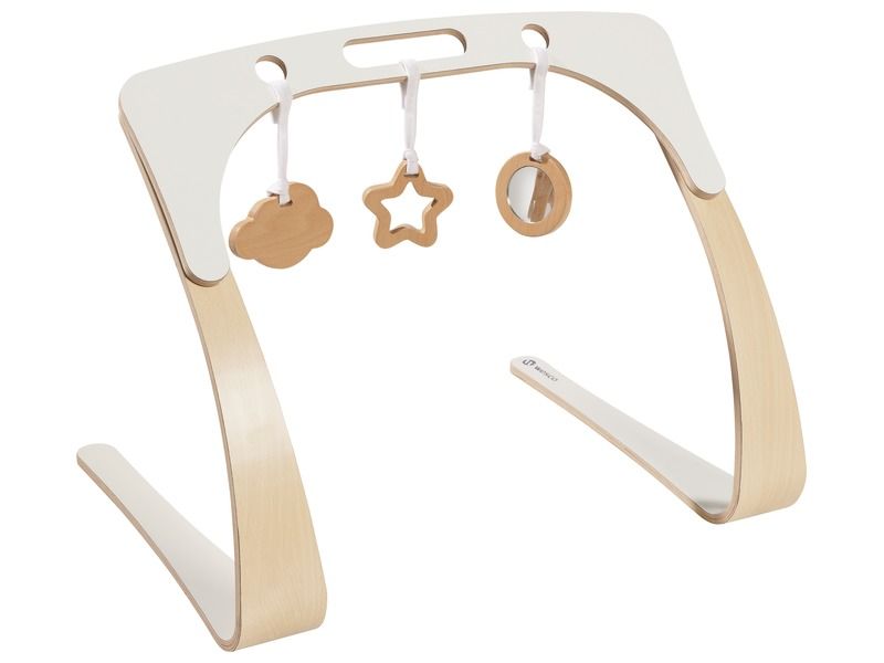 arche d'éveil en bois avec 3 hochets miroirs blog wesco