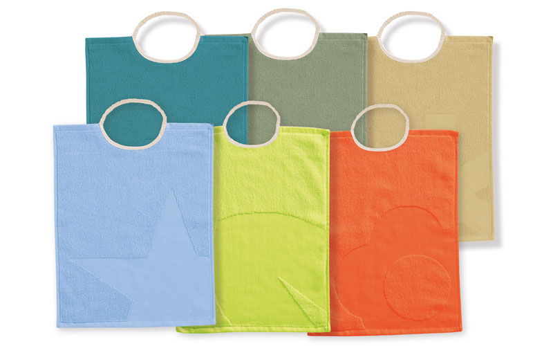 lot de 6 bavoirs 2ème âge à élastique le blog wesco