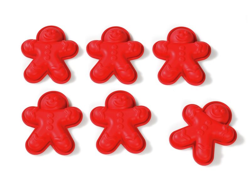 6 moules individuels en silicone en forme de bonhommes pain d'epices blog wesco