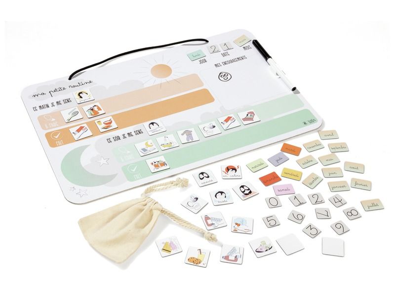 tableau magnétique routine quotidienne de l'enfant blog wescoz