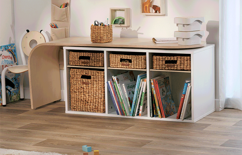 gif bureau enfant avec table rotative Kidy S'cool blog wesco