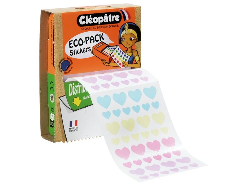 boite gommettes cleopatre coeurs pastel blog wesco