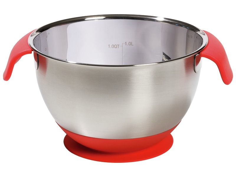 Saladier en inox équipé d'une base en ventouse en silicone antidérapant blog wesco