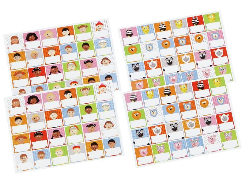 lot de 96 étiquettes pour inscrire le nom de l'enfant blog wesco