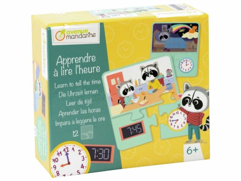 Puzzles apprendre à lire l'heure blog wesco